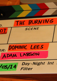 Clapper-board from The Burning